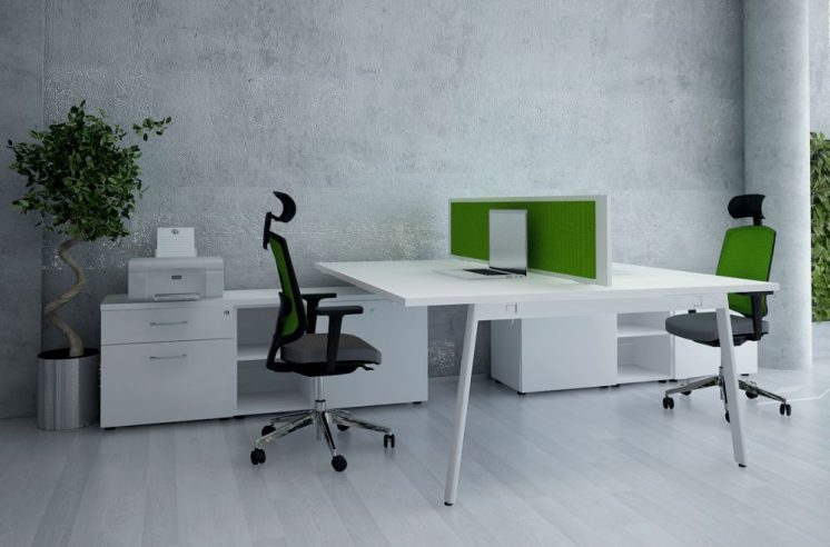 2 Personen Schreibtisch mit Sideboards YAN_M | Büromöbel