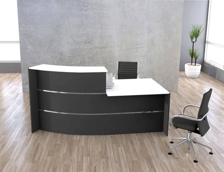 Bogentheke Marseille mit Beratungsplatz | Büromöbel